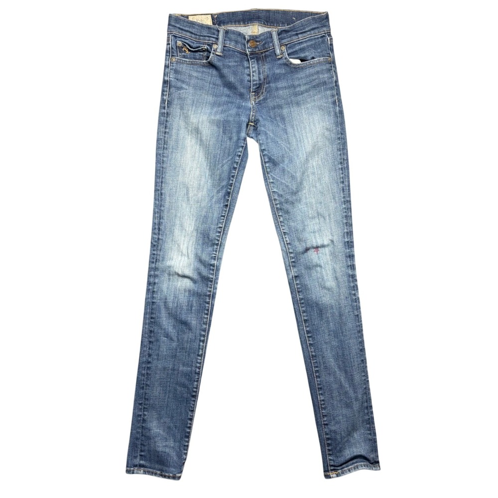 Polo Ralph Lauren Jeans Womens 27 Blue‎ Tompkins Skinny Low Rise Stretch Denim
